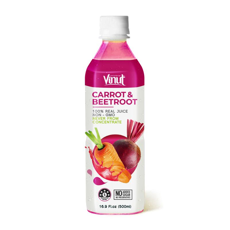 16.9 fl oz Vinut NFC Carrot + Beetroot juice drink(100% Real Juice, Non GMO)