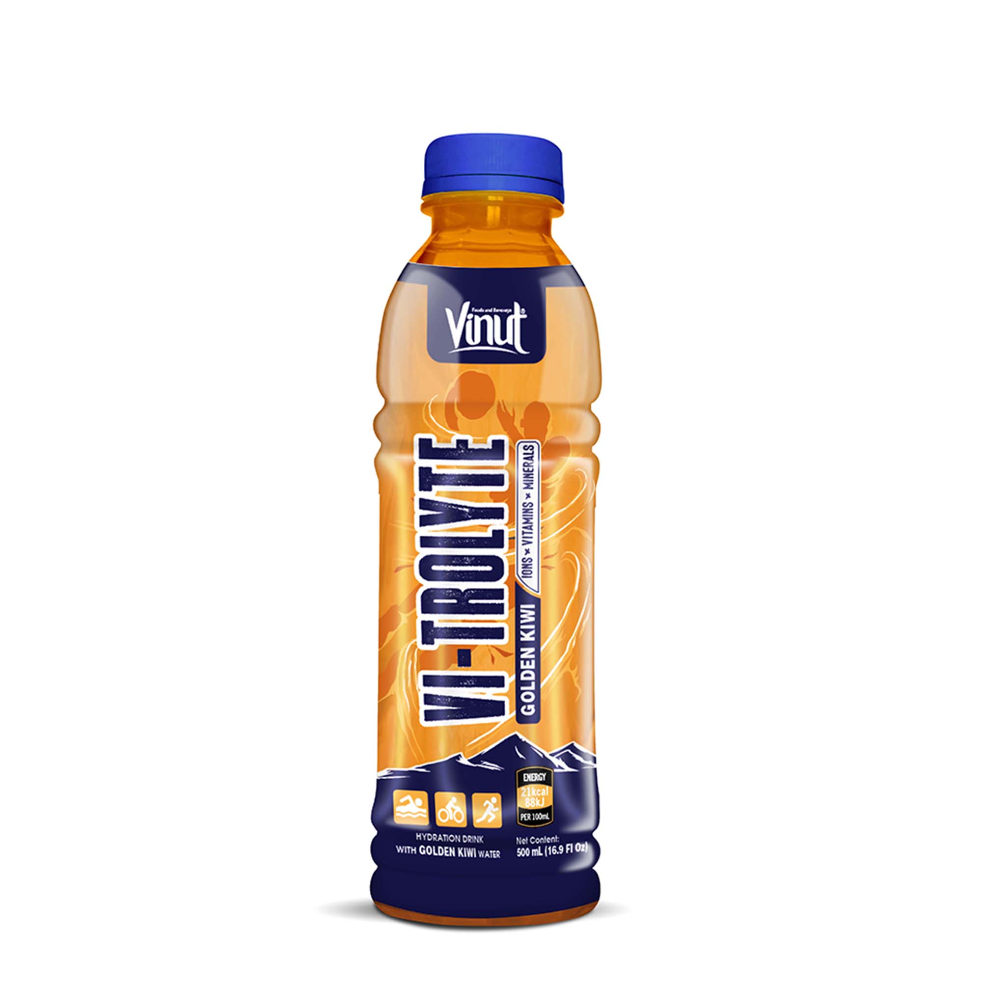 16.9 fl oz Vinut Hydration with Golden Kiwi drink (icons, Vitamins, minerals)