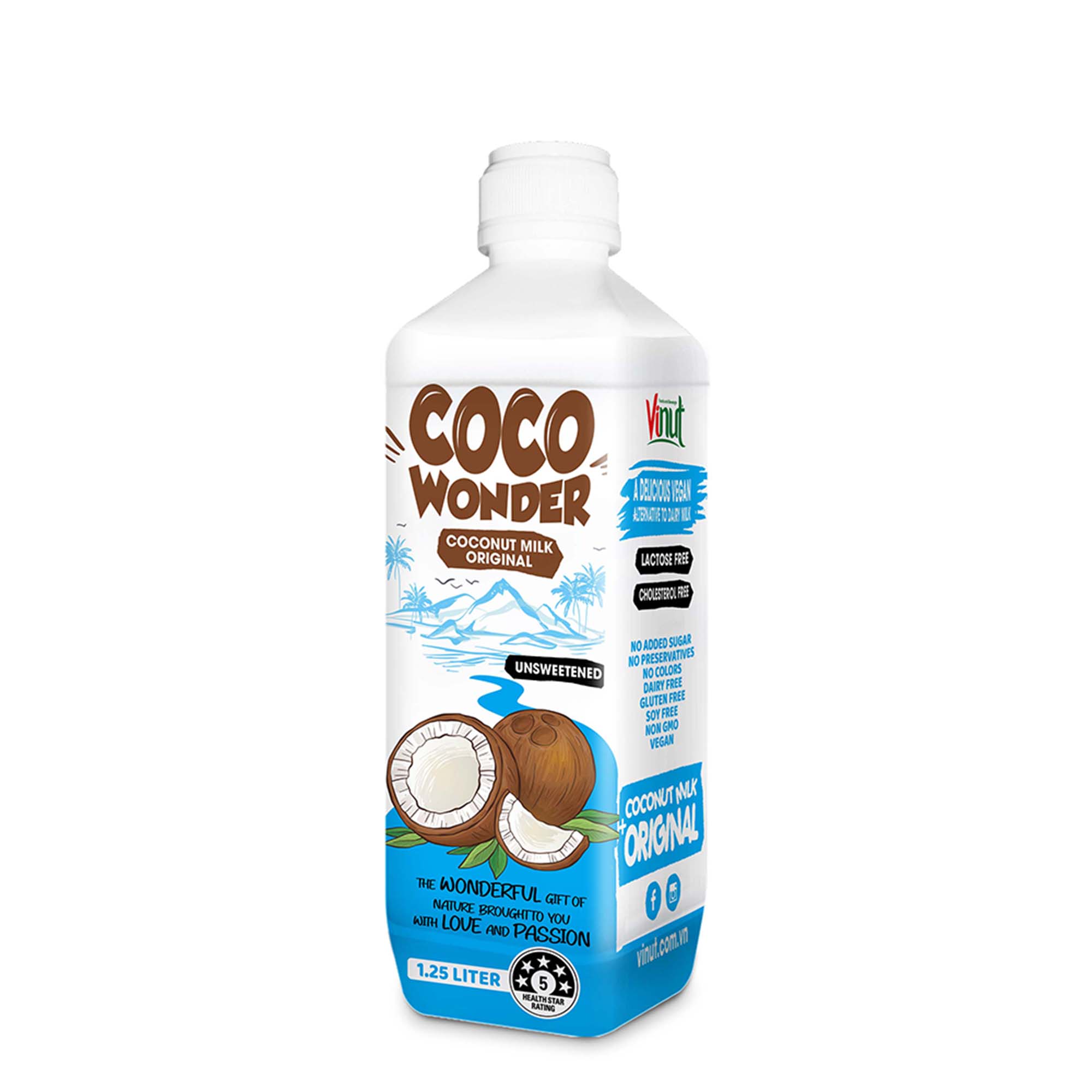 1.25L Cocowonder Coconut milk Original