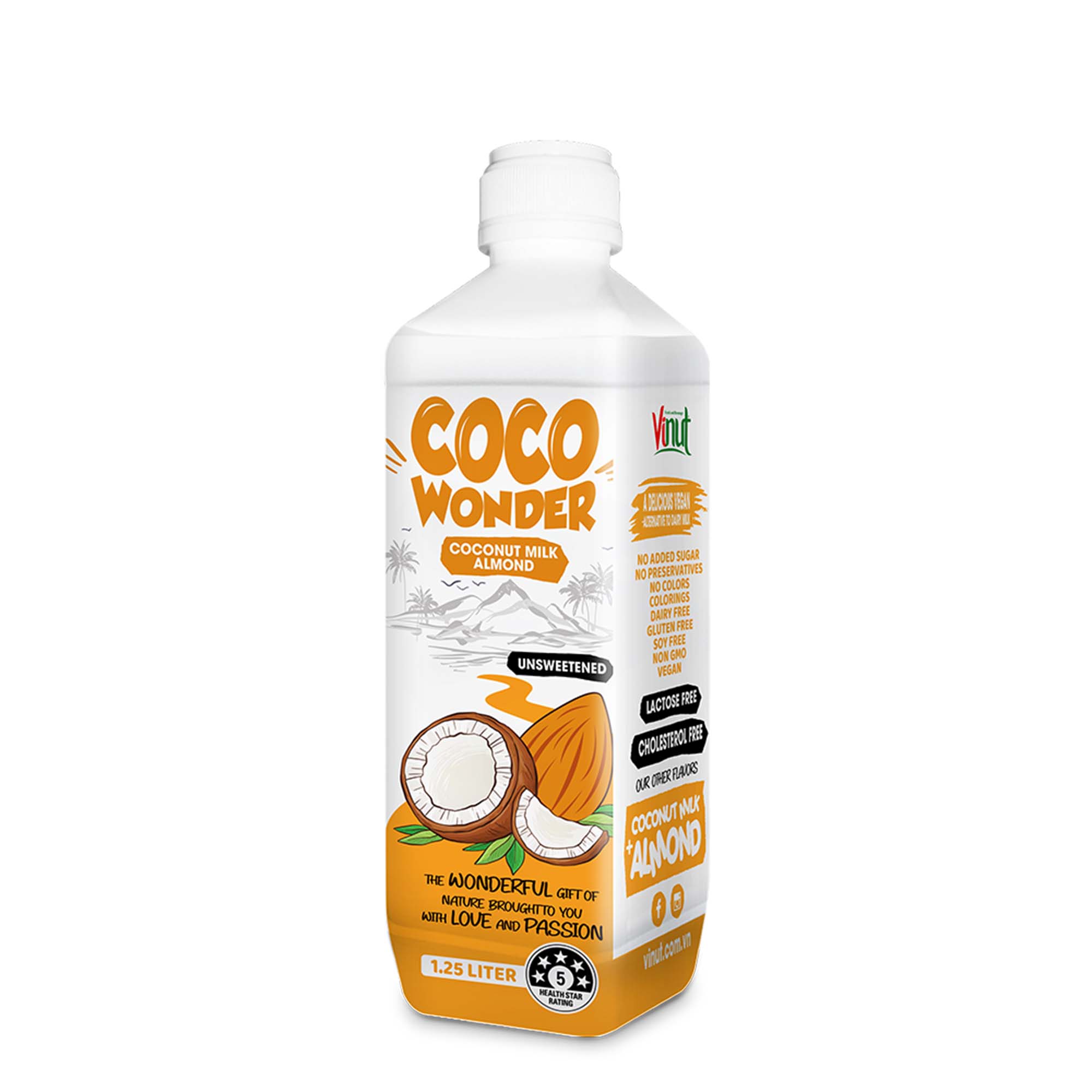 1.25L Cocowonder Coconut Milk with Almond