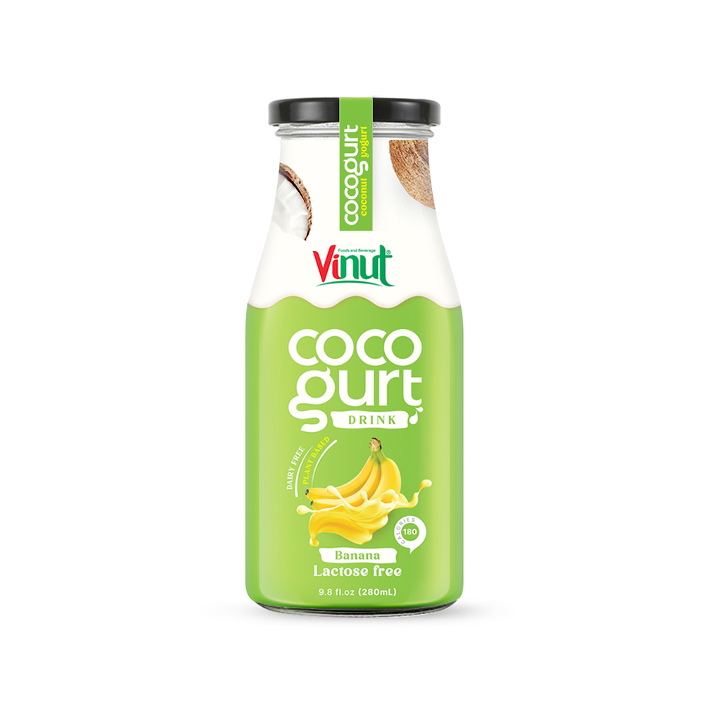 280ml Vinut Cocogurt (Coconut milk) drink with Banana (Lactose free, Dairy free, Plant based)