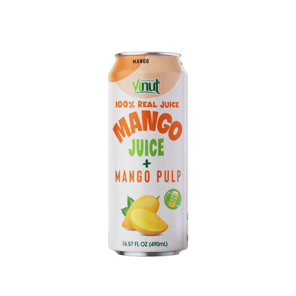 16. 57 fl oz Vinut 100% NFC Mango Juice Drink with Pulp (No Added Sugar)