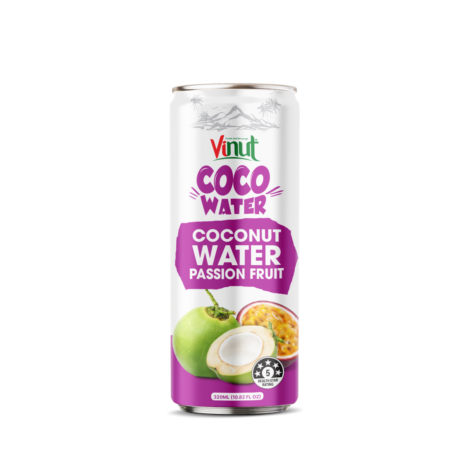 10.82 fl oz Vinut Coco Water with Passion Fruit