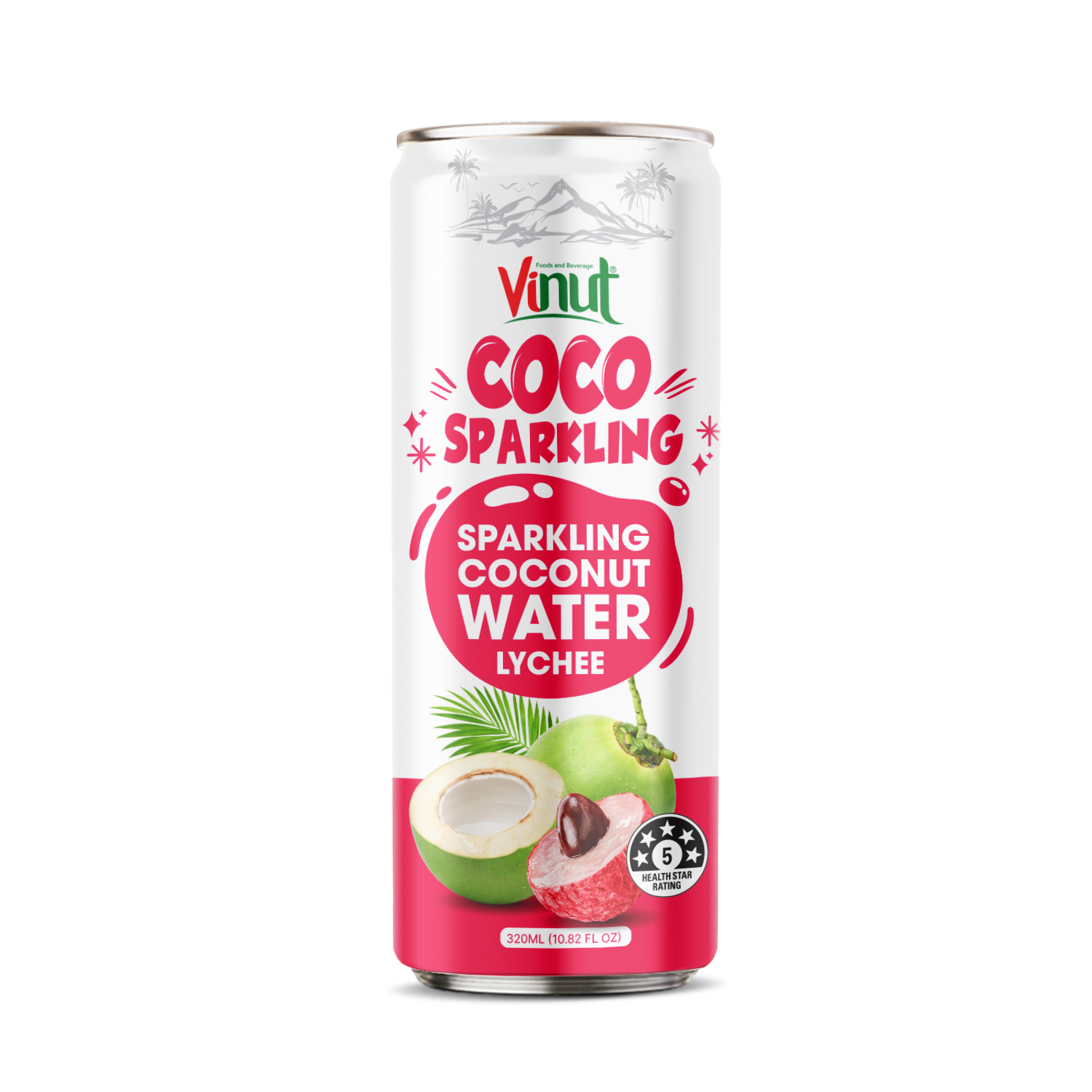 10.8 fl oz Vinut Lychee Flavored Sparkling Coconut Water