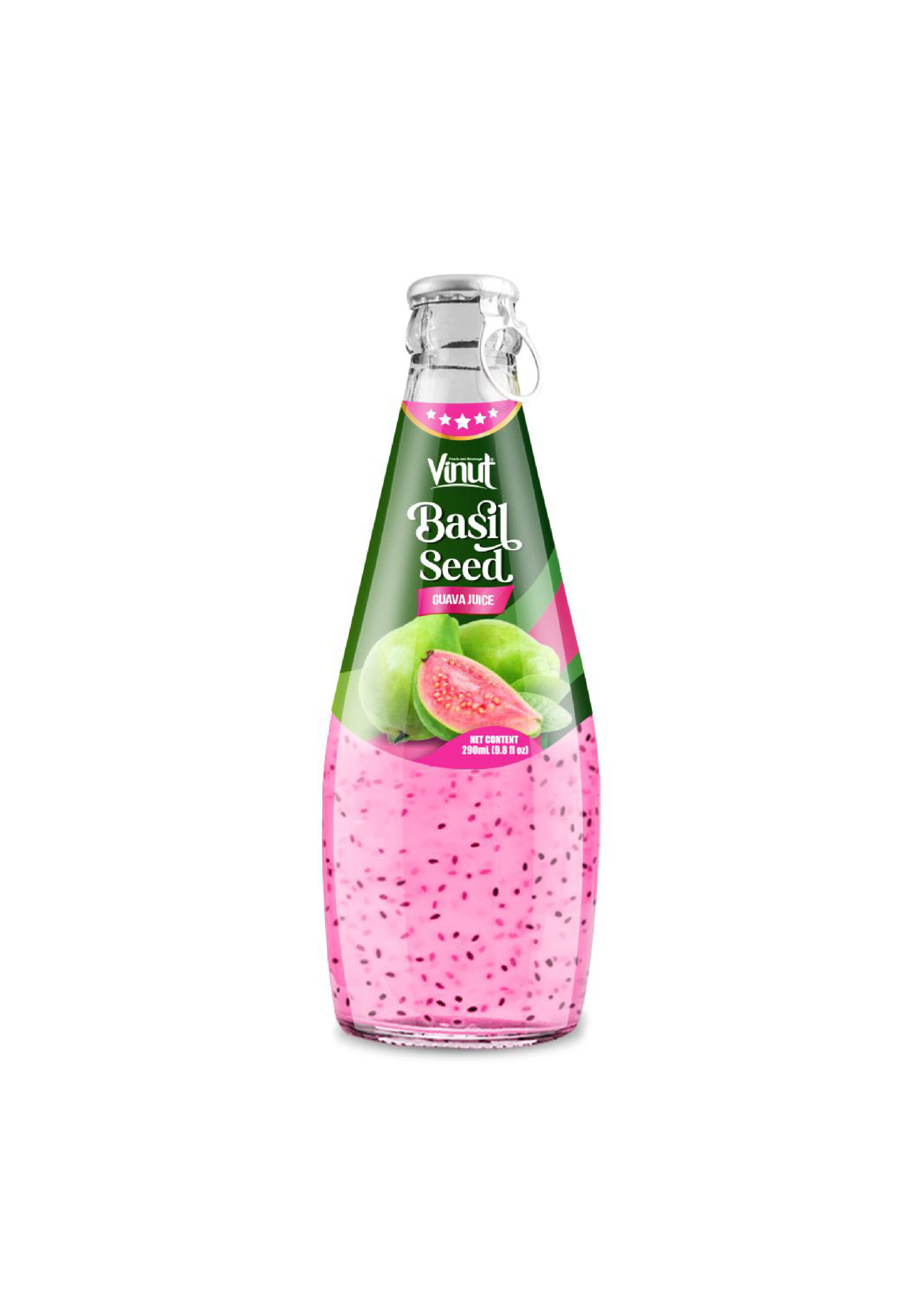 290ml Vinut Basil Seed Drink with Guava Juice (Ring Pull Cap)