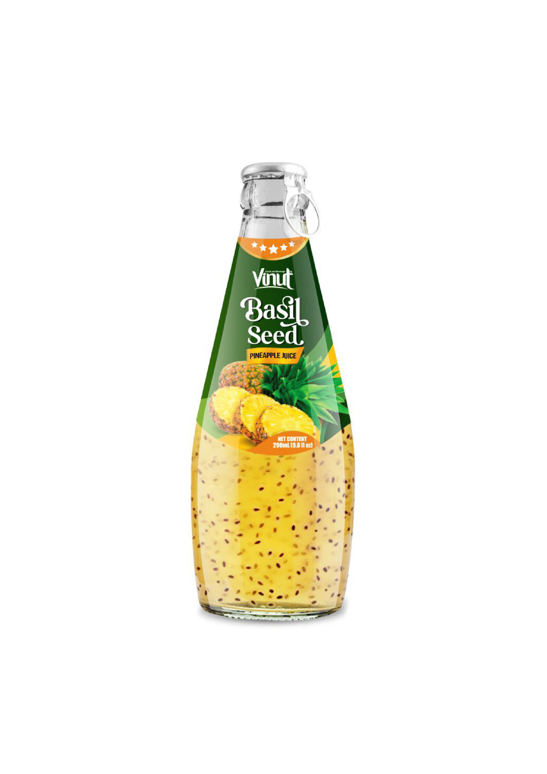 290ml Vinut Basil Seed Drink with Pineapple Juice (Ring Pull Cap)