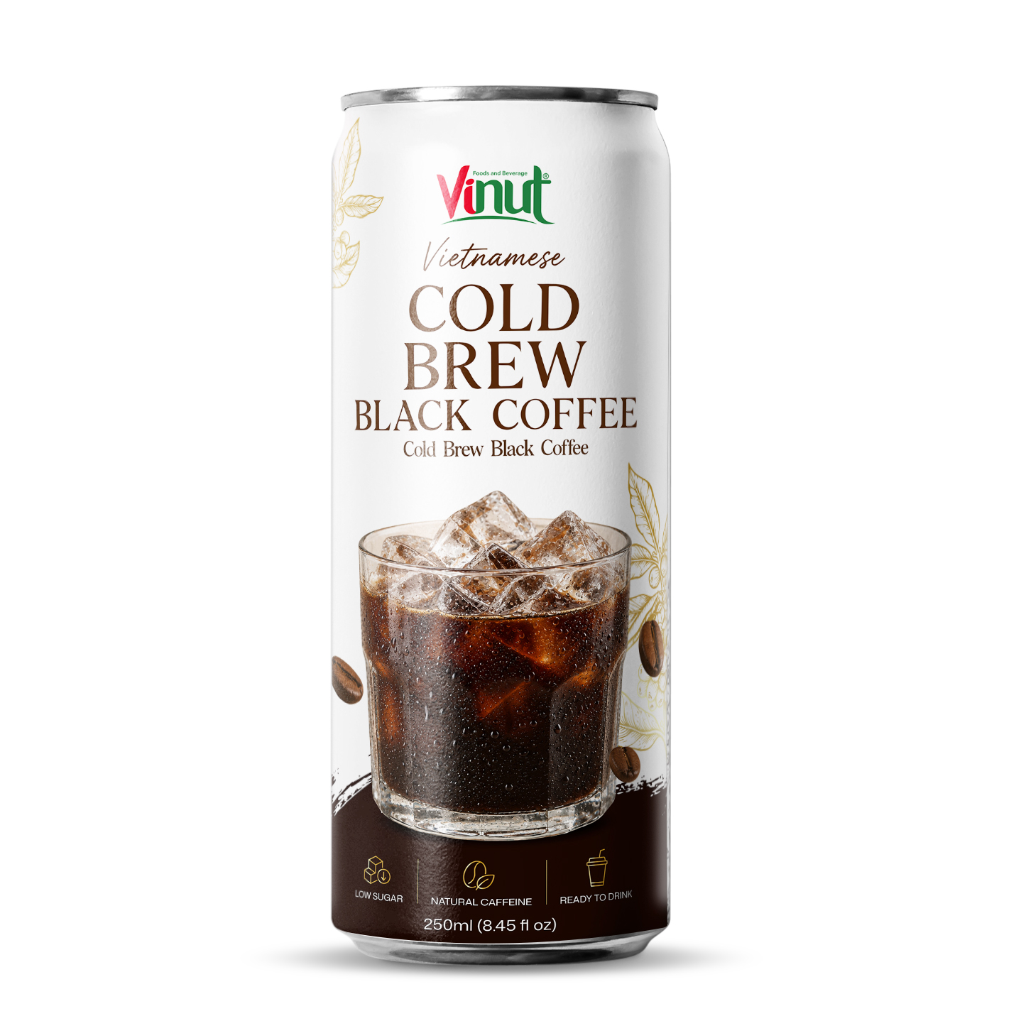 VINUT 250ml (8.45 fl oz) Vietnamese Coffee Drink Cold Brew Black Coffee