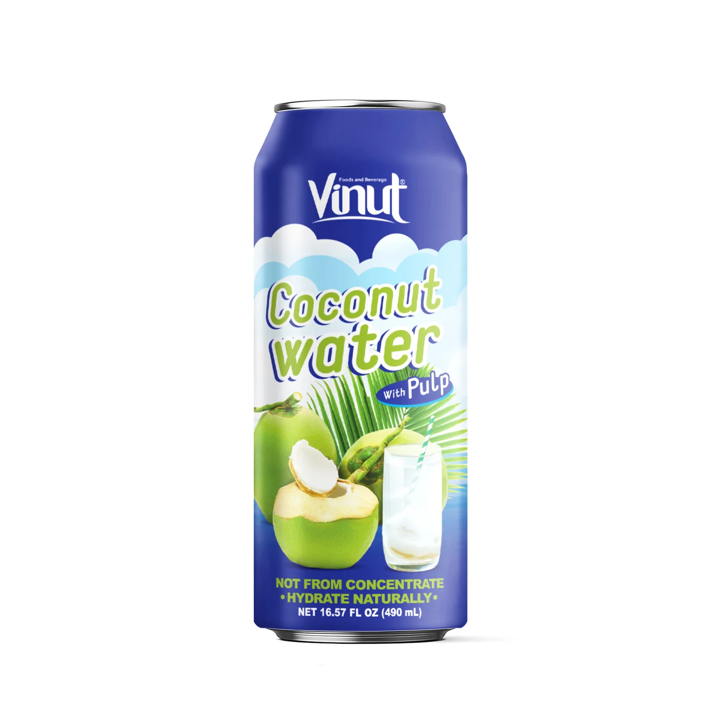 VINUT Coconut Water – With Pulp, 490 mL