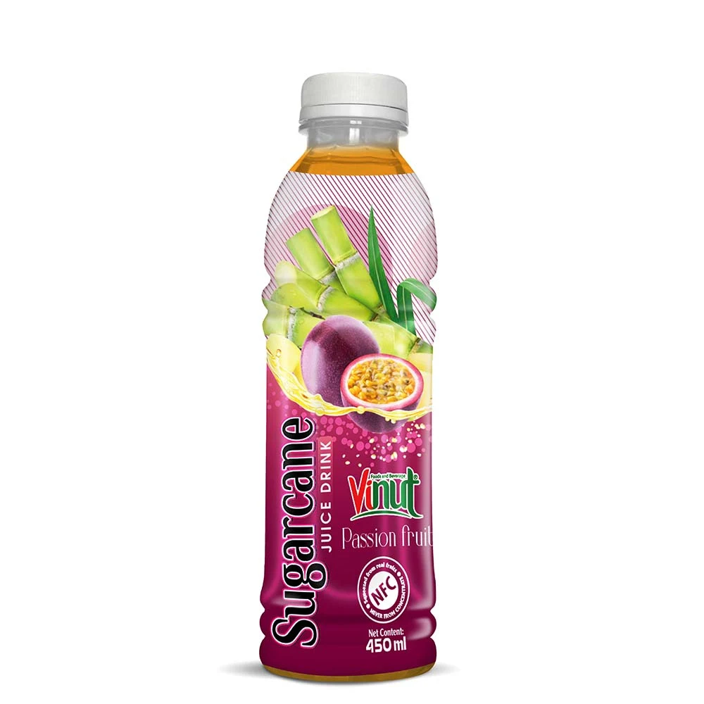 VINUT Sugarcane Juice Drink with Passion Fruit, 450 mL